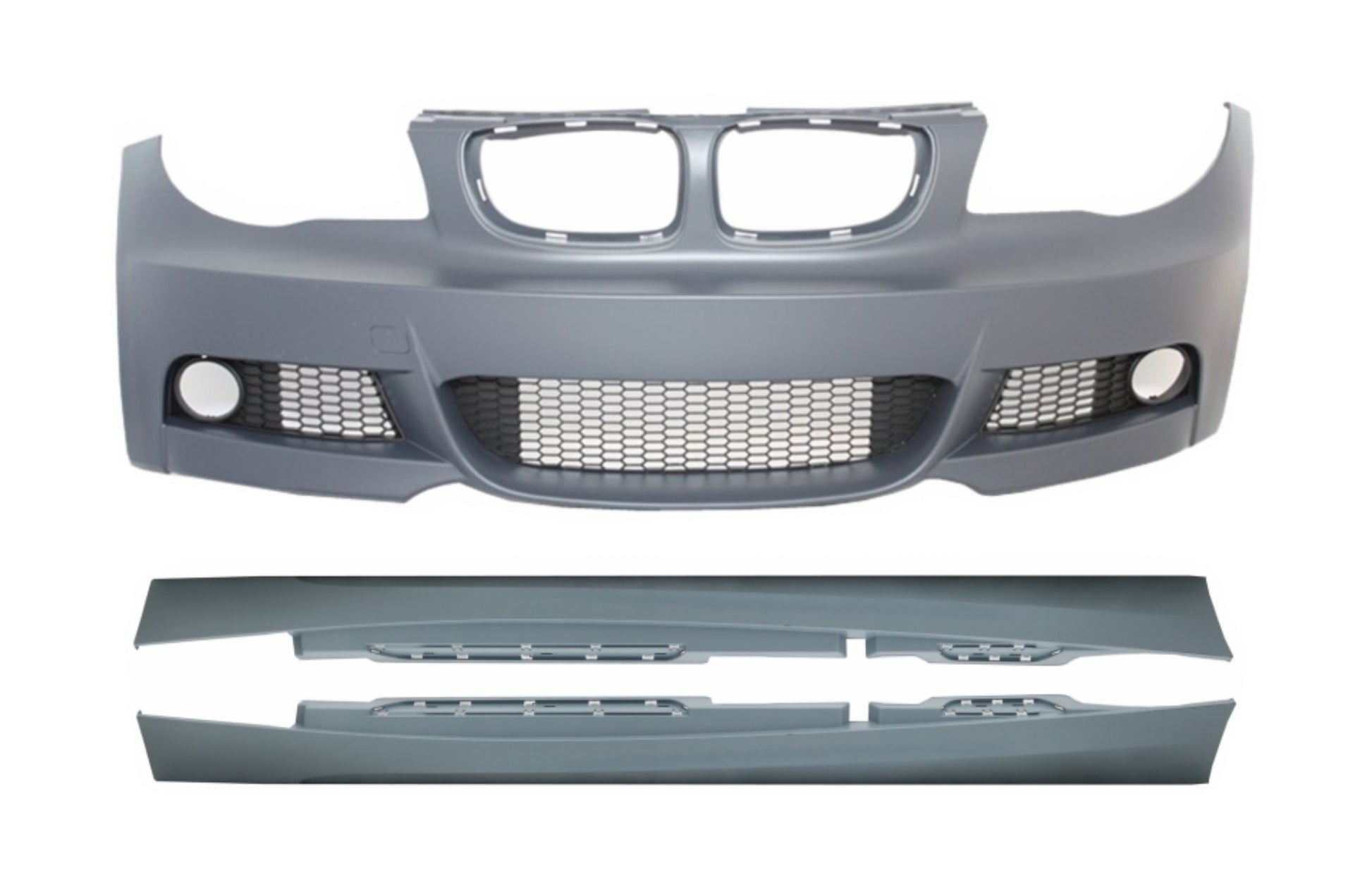 Frontstoßstange für BMW 1er E87 2009-2012 M-tech M-Technik Look Seitenschweller CarPartsTuning