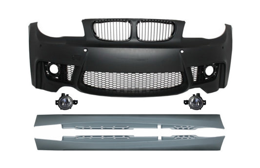 Frontstoßstange für BMW 1er E87 2004-2012 1M Look Nebellichter Seitenschweller CarPartsTuning