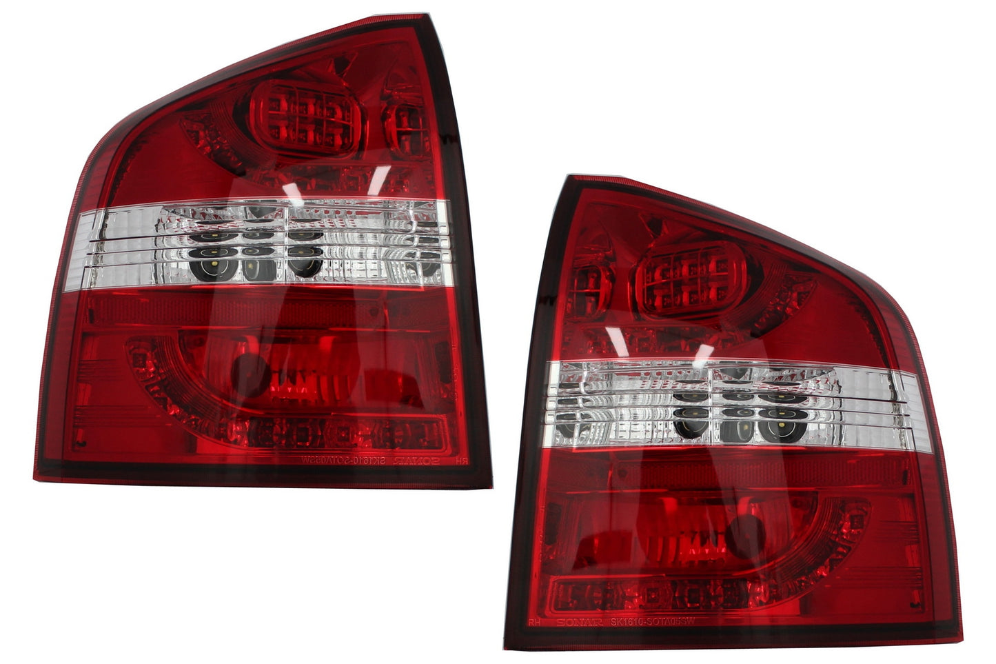 LED Rückleuchten für SKODA Octavia II 1Z Kombi 2004-2012 rot Weiß CarPartsTuning
