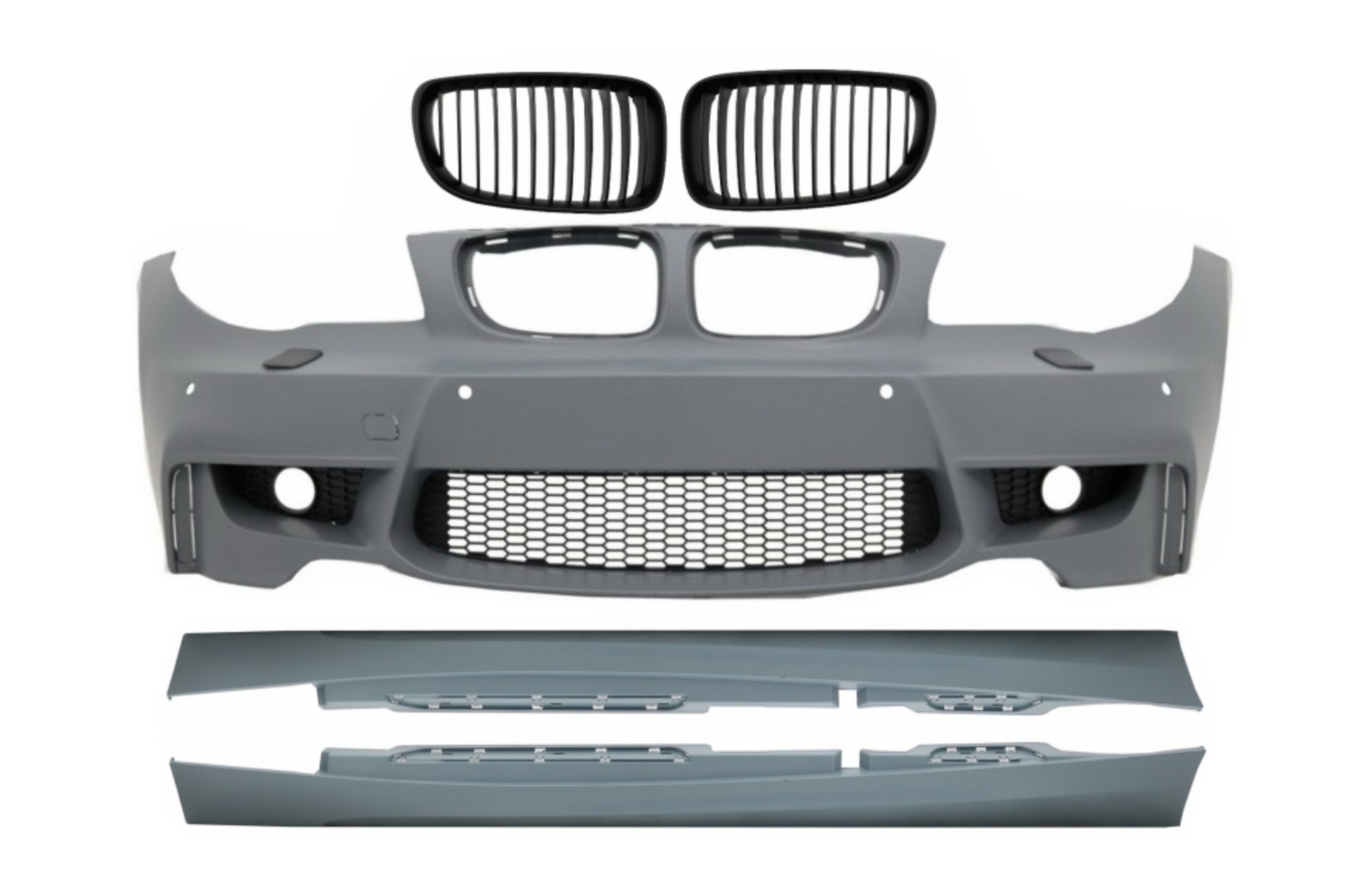 Frontstoßstange mit Seitenschweller für BMW 1er E87 2004-2011 1M Look PDC- CarPartsTuning