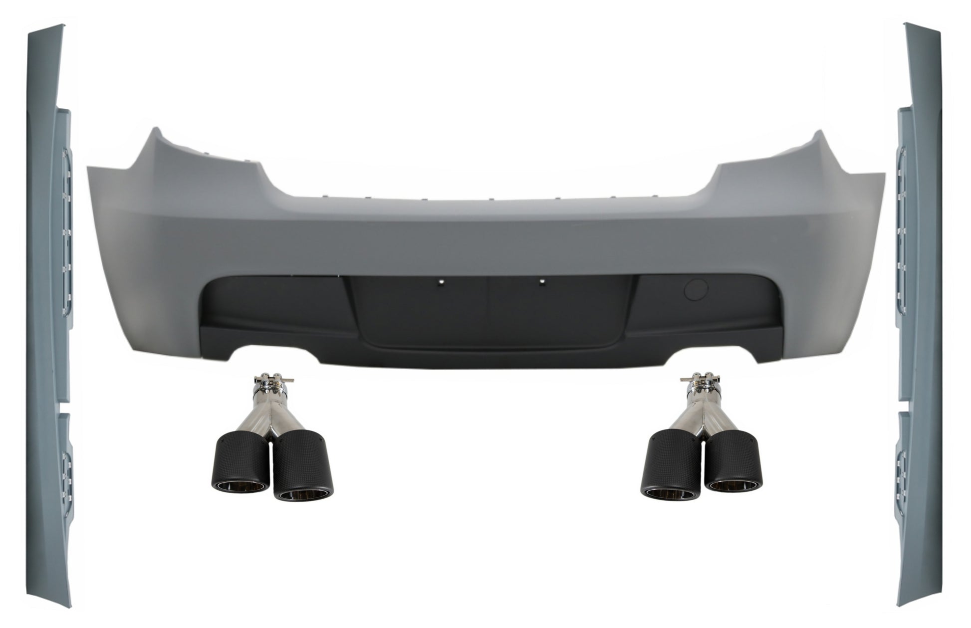 Stoßstange für BMW E87 Schrägheck 04-11 M-Technik M Look Zwilling Auspuff Tipps CarPartsTuning