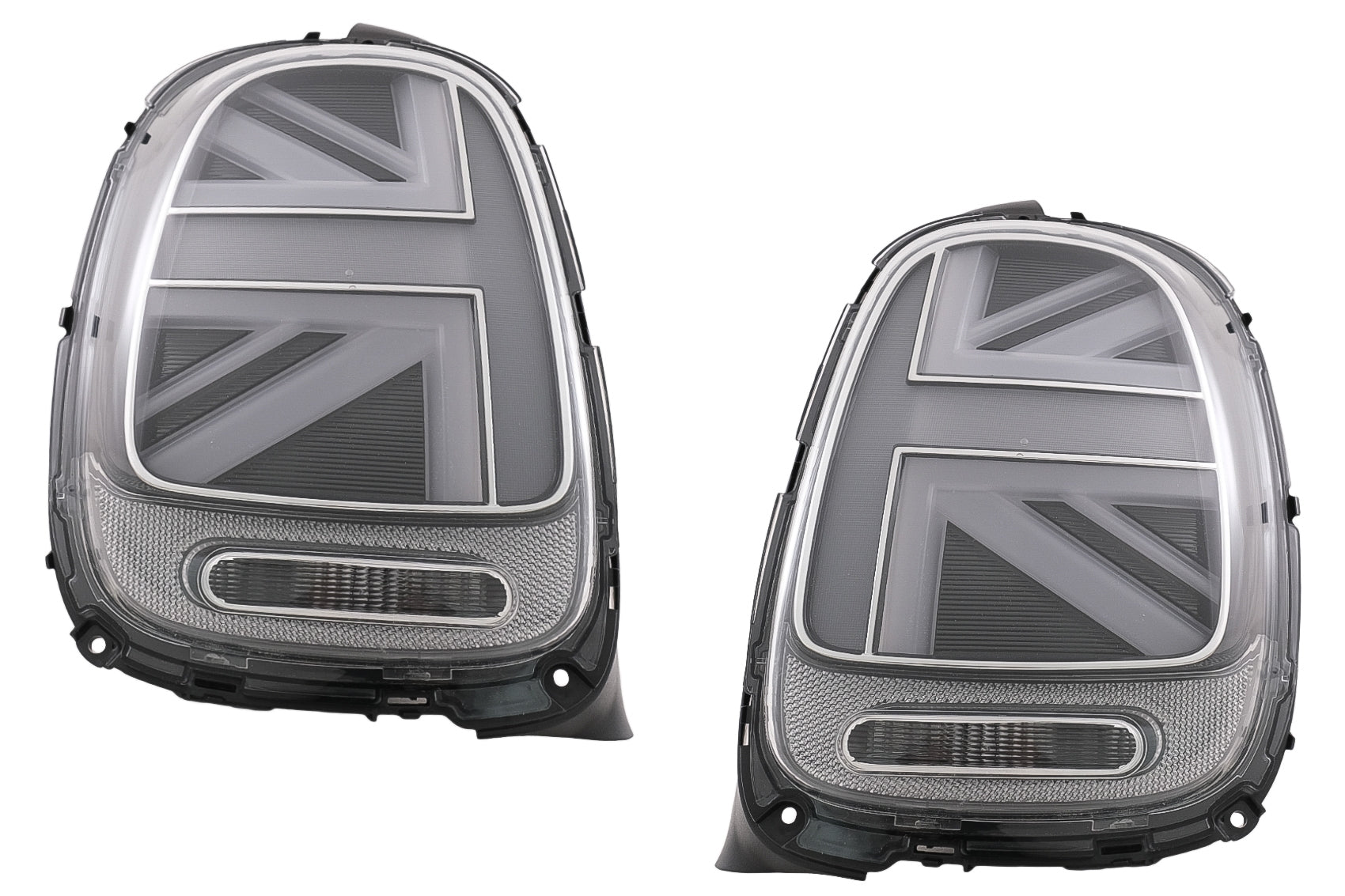 Rückleuchten passend für MINI ONE F55 F56 F57 3D 5D Cabrio (2014-2018) JCW Design Silber KITT