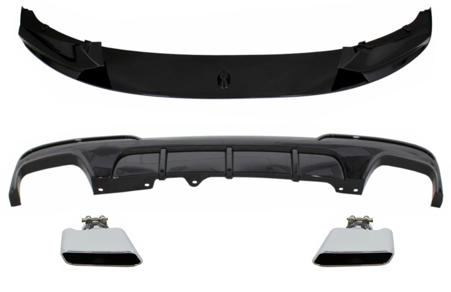 Ladekantenschutz für BMW 5er F10 F11 11-17 Diffusor Auspuff M-Performance Look CarPartsTuning