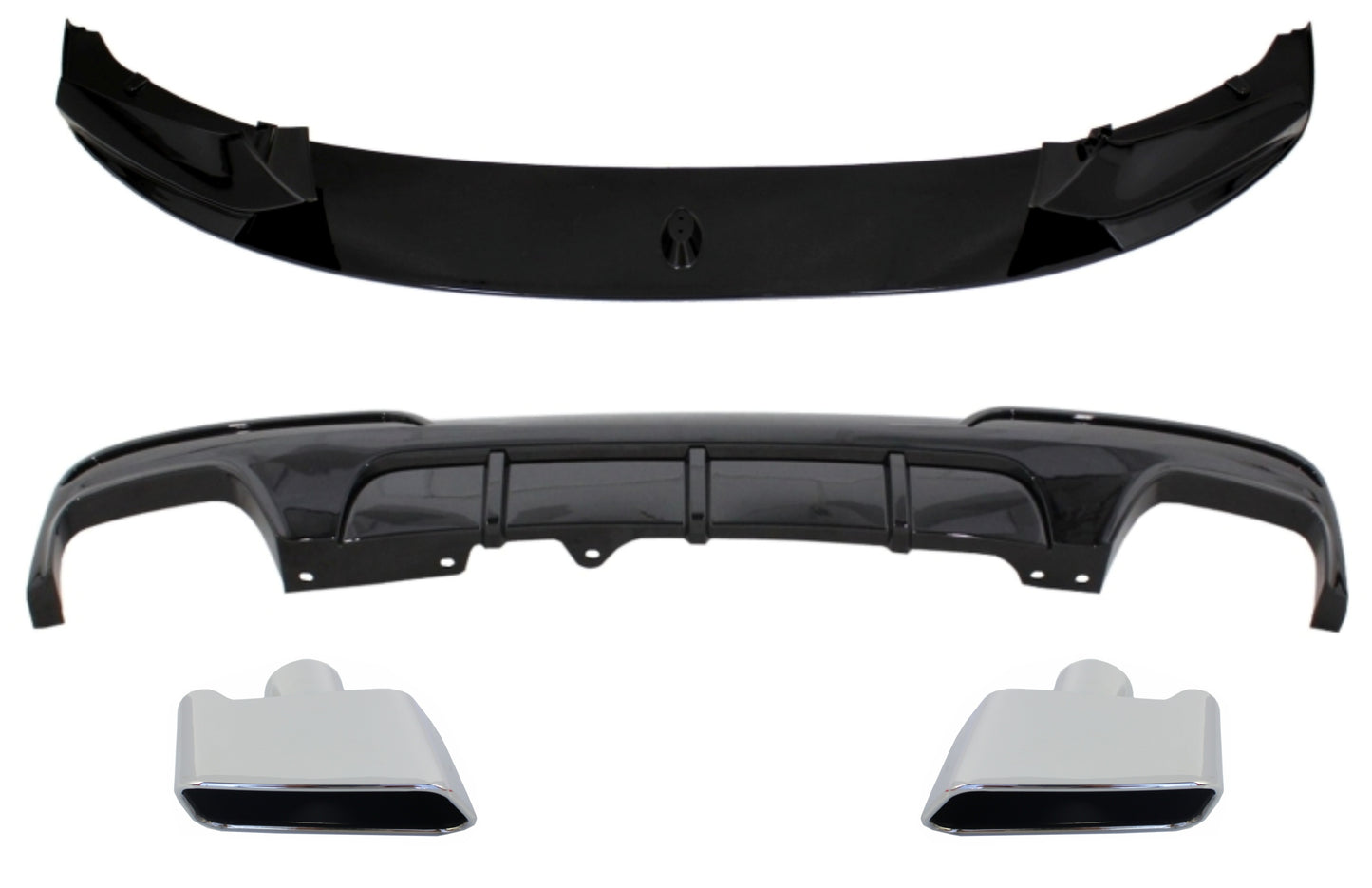 Ladekantenschutz für BMW 5er F10 F11 11-17 Diffusor Auspuff M-Performance Look CarPartsTuning