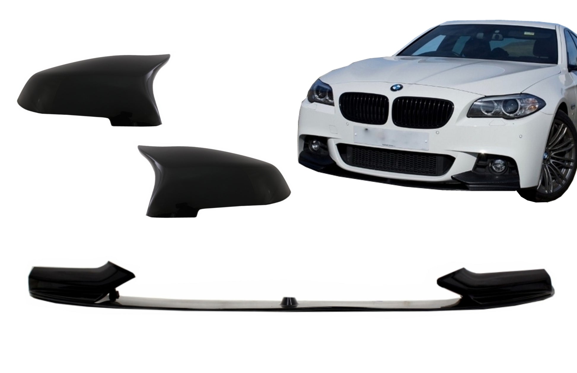 Spoiler für BMW 5 F10 F11 Limousine Touring 15-17 M-Perform Spiegel Abdeckungen CarPartsTuning