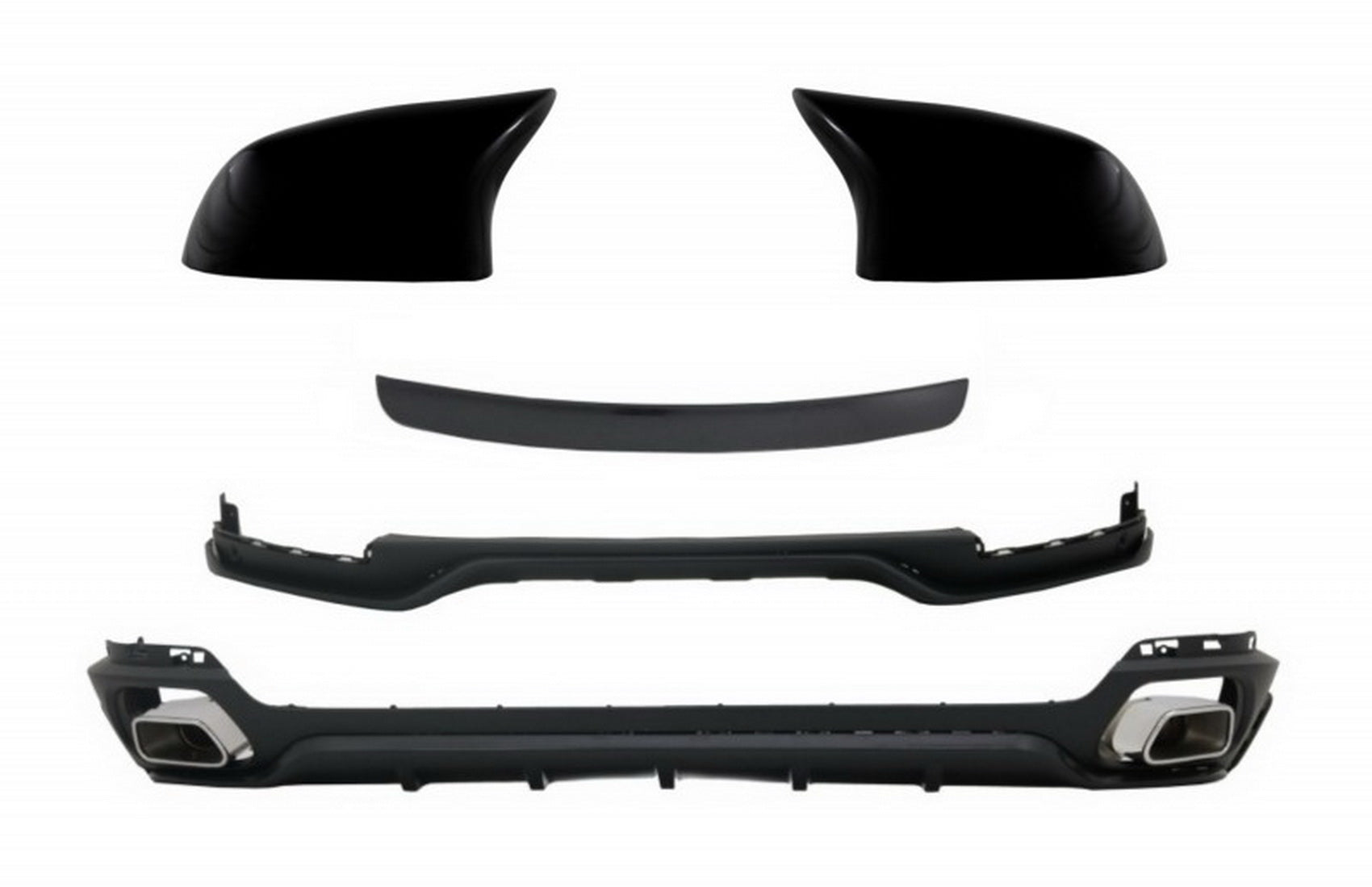 Kit Vorderlippe für BMW X5 F15 14-18 M Perform Look Diffusor Spiegelabdeckungen CarPartsTuning