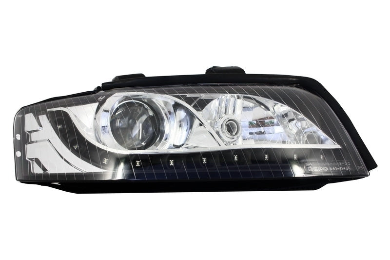 Xenon Scheinwerfer für AUDI A4 B6 8E 01-04 LED Tagfahrlicht Look Schwarzes RHD- CarPartsTuning