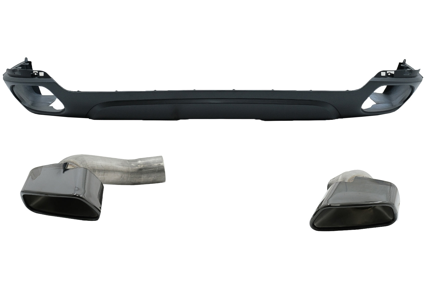 Diffusor für BMW X5 F15 13-18 M-Tech V8 Look Tipps Grau nur Standard Stoßstange CarPartsTuning