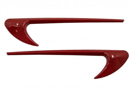 Seitenfender Vents Trim Wing für Mercedes 16-19 W213 S213 Look Klappen Fins Rot CarPartsTuning