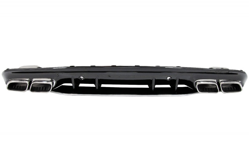 Diffusor Silber Tipps für MERCEDES C W205 AMG Linie 14-20 C63S Look Kofferraumspoiler CarPartsTuning