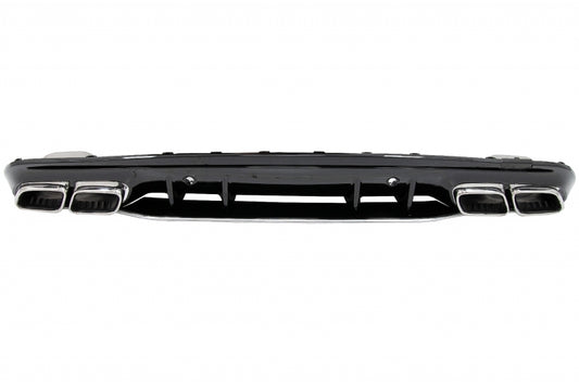 Diffusor Silber Tipps für MERCEDES C W205 AMG Linie 14-20 C63S Look Kofferraumspoiler CarPartsTuning