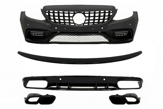 Stoßstange für Mercedes C205 A205 Coupe Cabrio 14-19 Spoiler Diffusor C63S Look CarPartsTuning