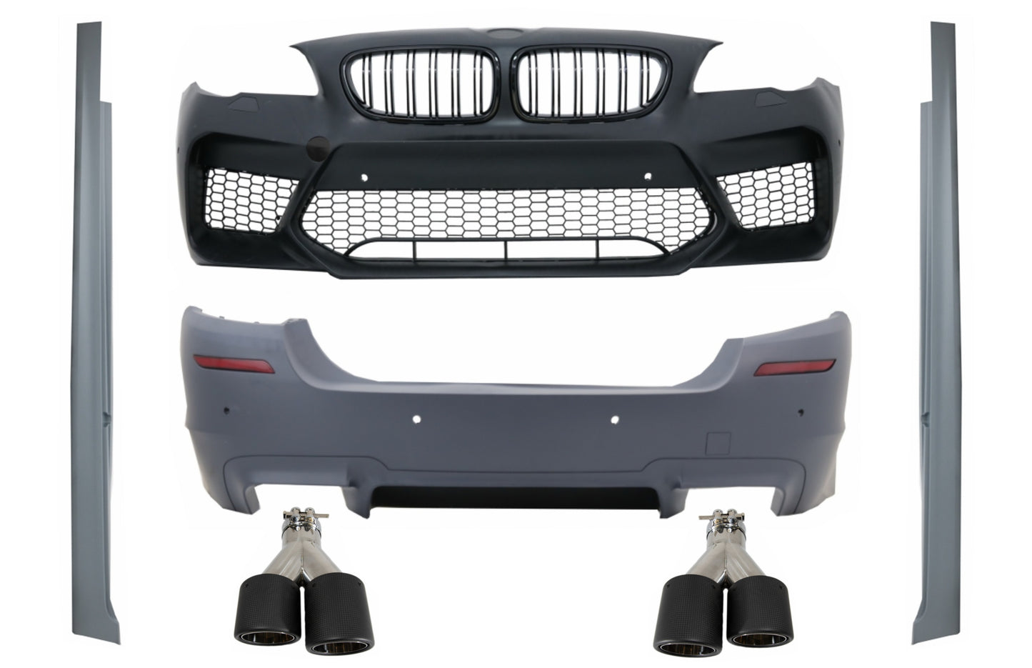 BodyKit für BMW 5er F10 11-17 Stoßfänge Seitenschweller Auspuff Carbon M5 Look CarPartsTuning