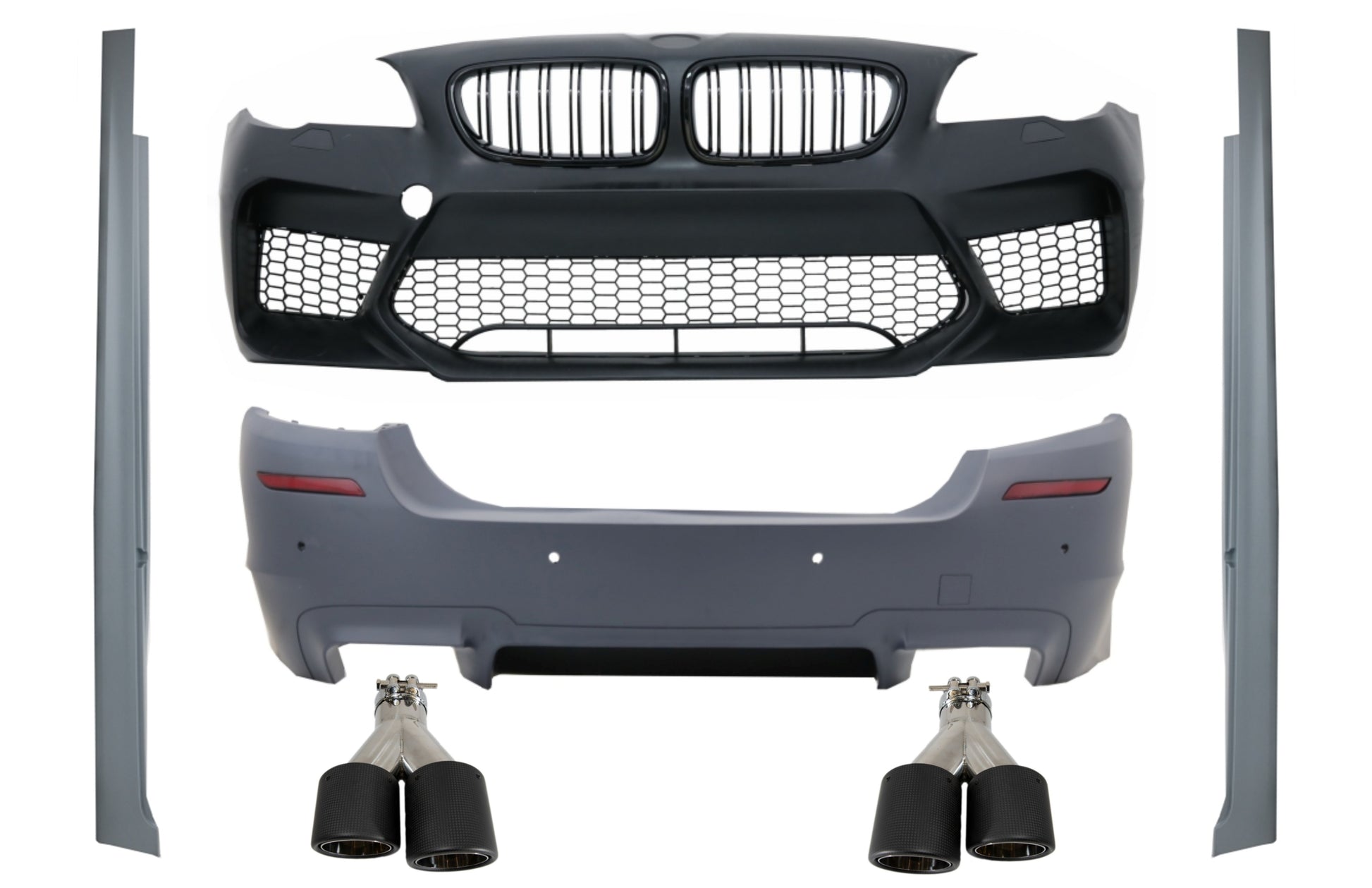 BodyKit für BMW 5er F10 11-17 Stoßfänge Seitenschweller Auspuff Carbon M5 Look CarPartsTuning