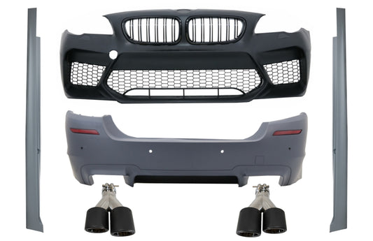 BodyKit für BMW 5er F10 11-17 Stoßfänge Seitenschweller Auspuff Carbon M5 Look CarPartsTuning