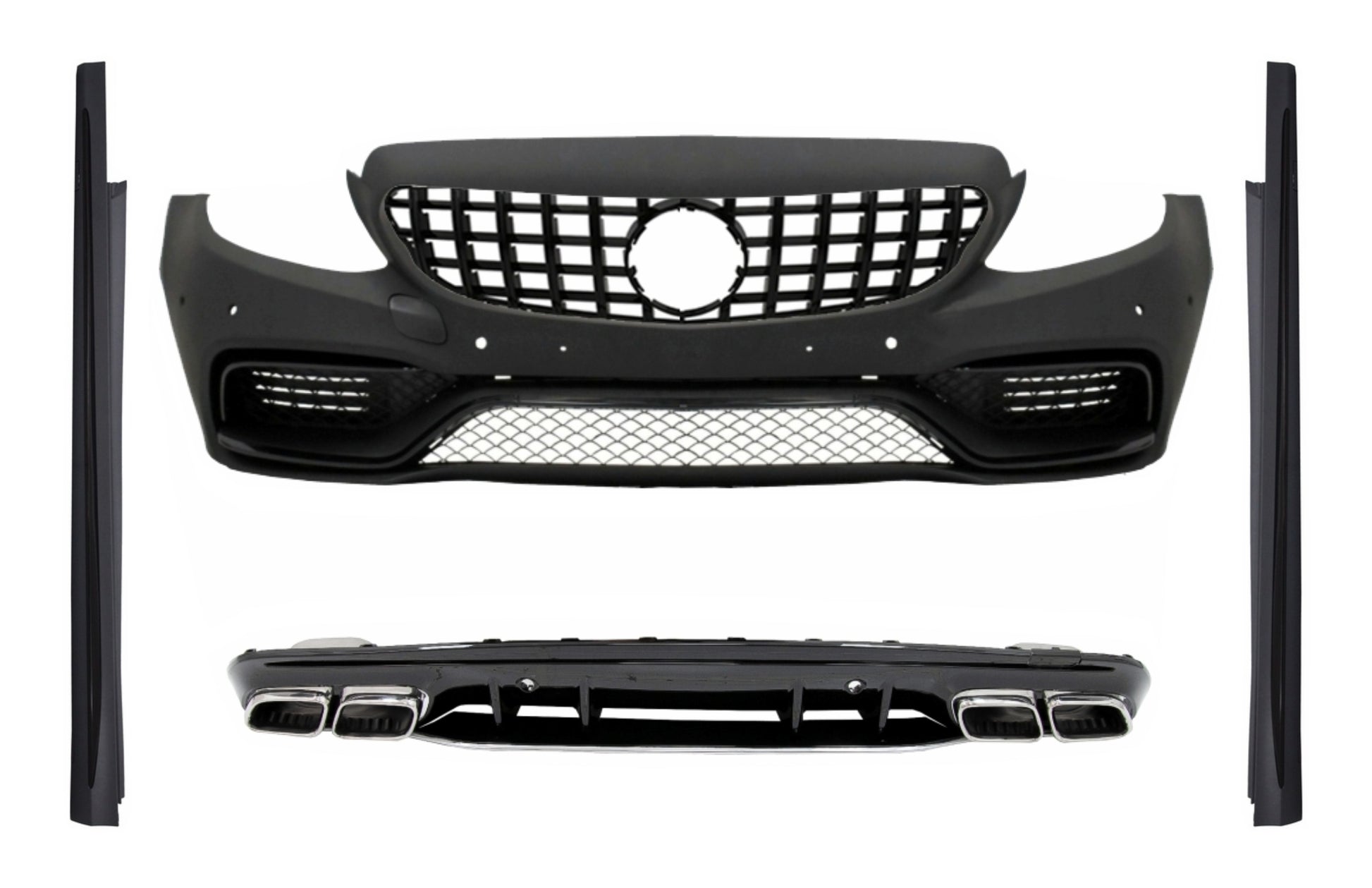 Stoßstange für Mercedes C W205 S205 14-20 nur AMG Line Diffusor Seitenschweller CarPartsTuning