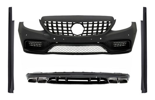 Stoßstange für Mercedes C W205 S205 14-20 nur AMG Line Diffusor Seitenschweller CarPartsTuning