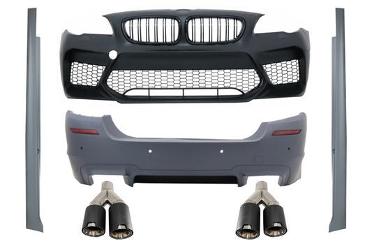 BodyKit für BMW 5er F10 11-17 Stoßfänge Seitenschweller Auspuff Carbon M5 Look CarPartsTuning