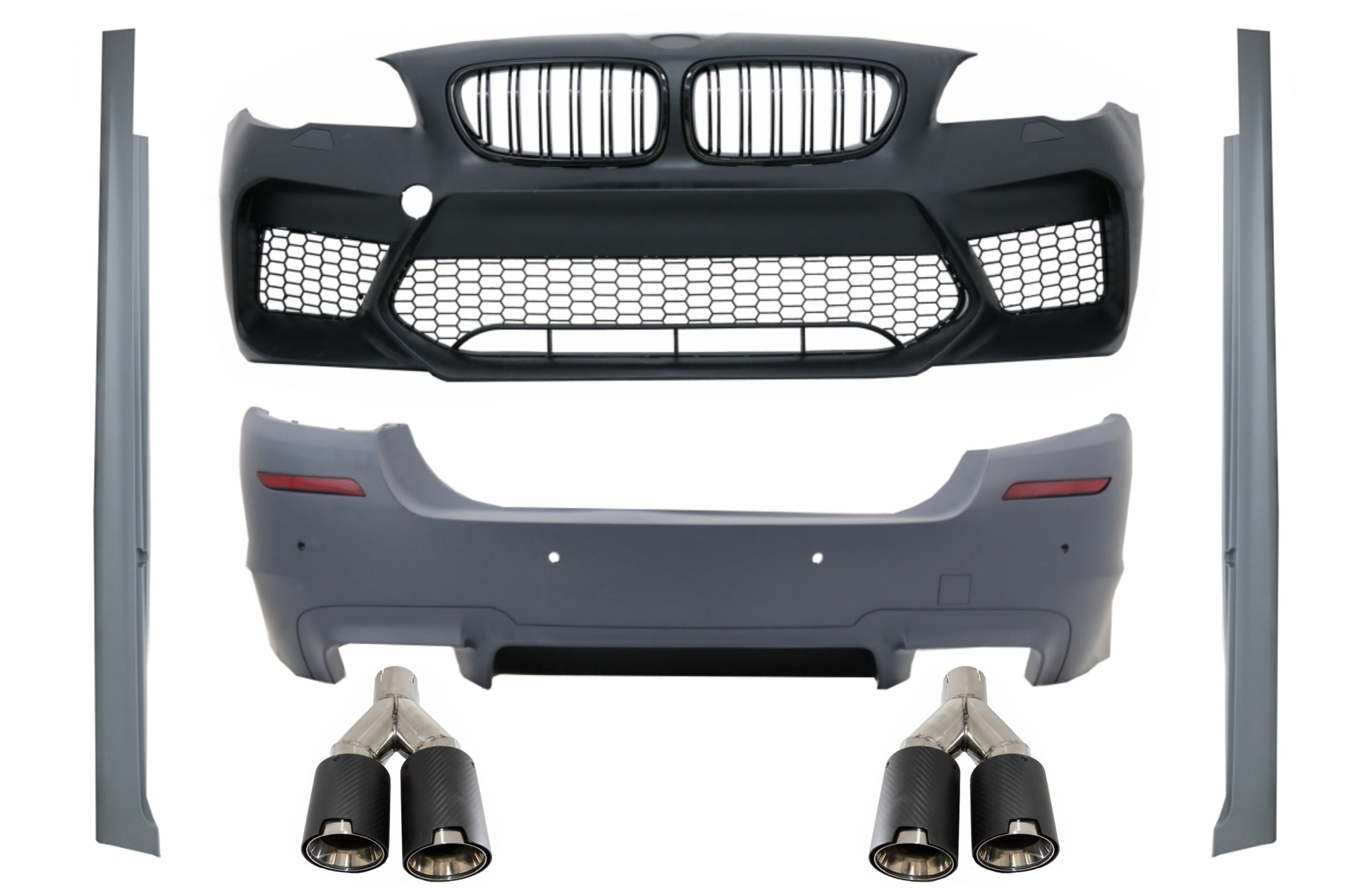 BodyKit für BMW 5er F10 11-17 Stoßfänge Seitenschweller Auspuff Carbon M5 Look CarPartsTuning
