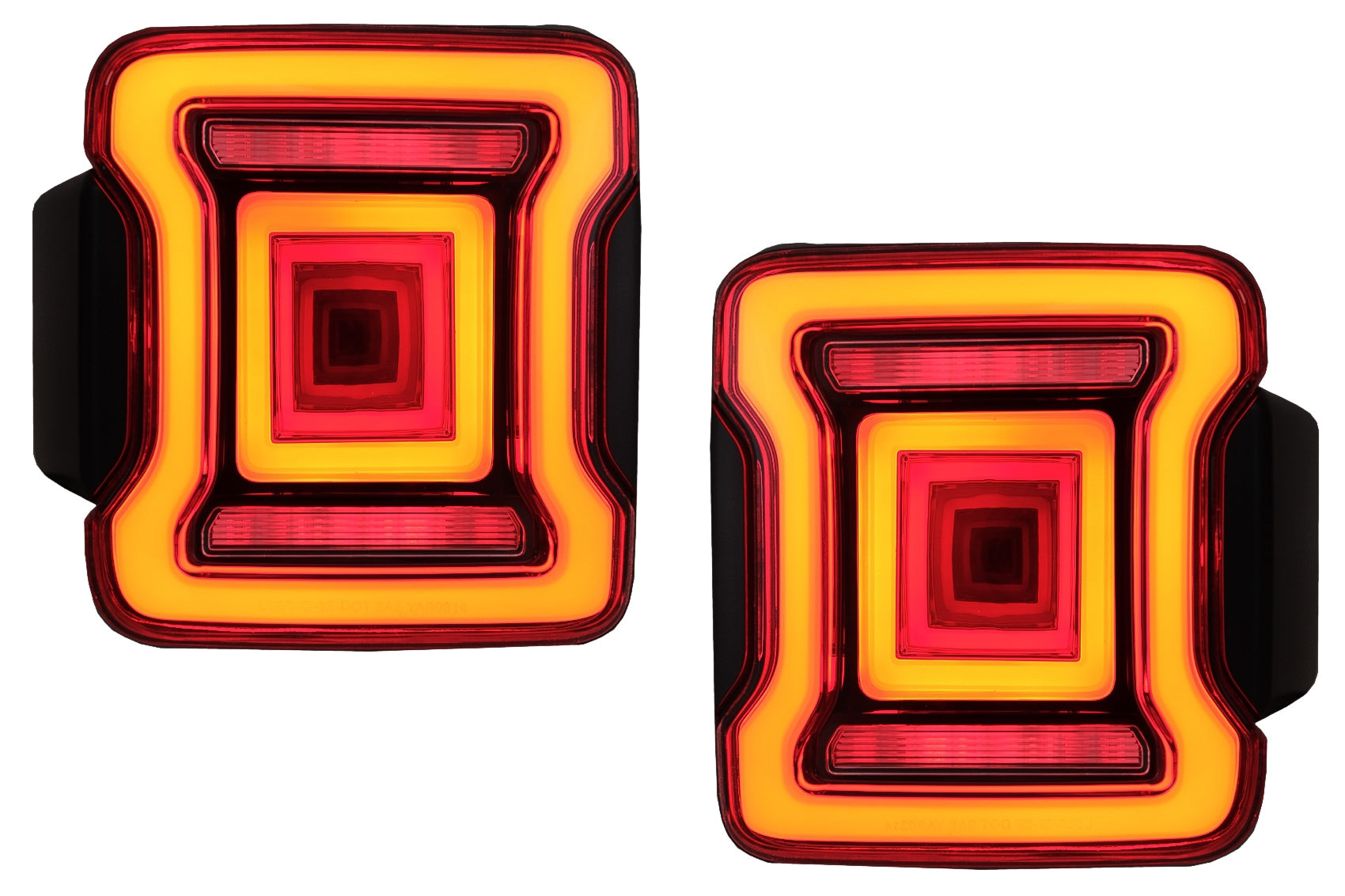 Voll-LED-Rückleuchten Passend Für Jeep WranGLEr Iv JL/JLu (2018) Rot Mit Dynamischem Anlauf Und Sequentiellen Blinkern KITT