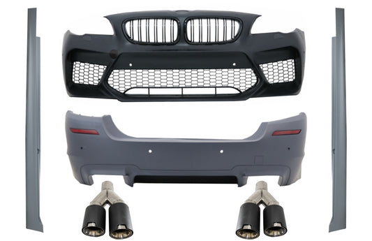 BodyKit für BMW 5er F10 11-17 Stoßfänge Seitenschweller Auspuff Carbon M5 Look CarPartsTuning