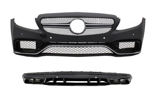 Frontstoßstange für MERCEDES C W205 S205 AMG Sport Line 2014-2020 Diffusor Tipps CarPartsTuning