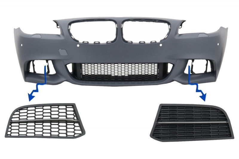 Stoßstange Spoile Lippe BMW 5er F10 F11 Gitter M-Performance Sport M550 Look CarPartsTuning