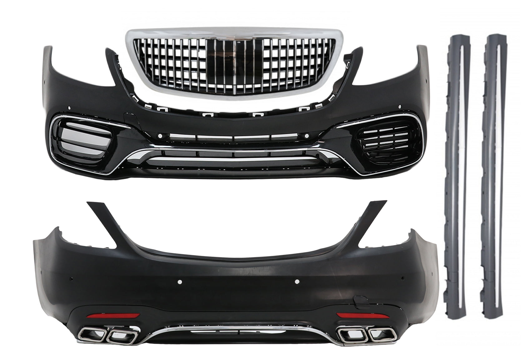 Bodykit für Mercedes W222 Facelift 2013-06.2017 S63 Look Gitter Seitenschweller Carpartstuning Austria