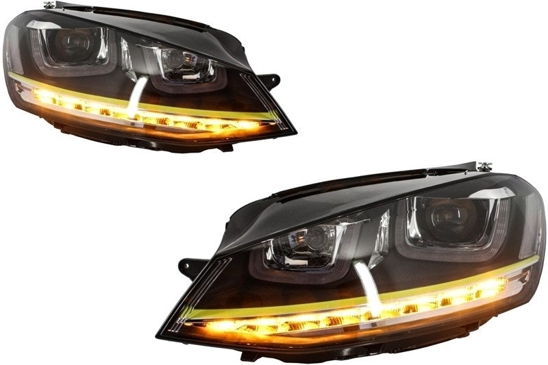 Bodykit für VW Golf 7 VII 5G1 12-17 Scheinwerfer LED DRL R400 Look Auspuff System CarPartsTuning