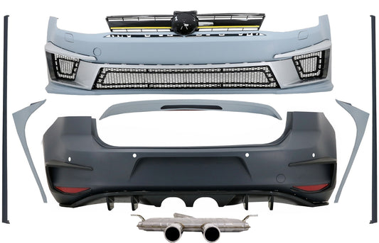 Body Kit für VW Golf 7 VII 5G1 12-17 R400 Stoßfänger Auspuff Kotflügel Spoiler CarPartsTuning