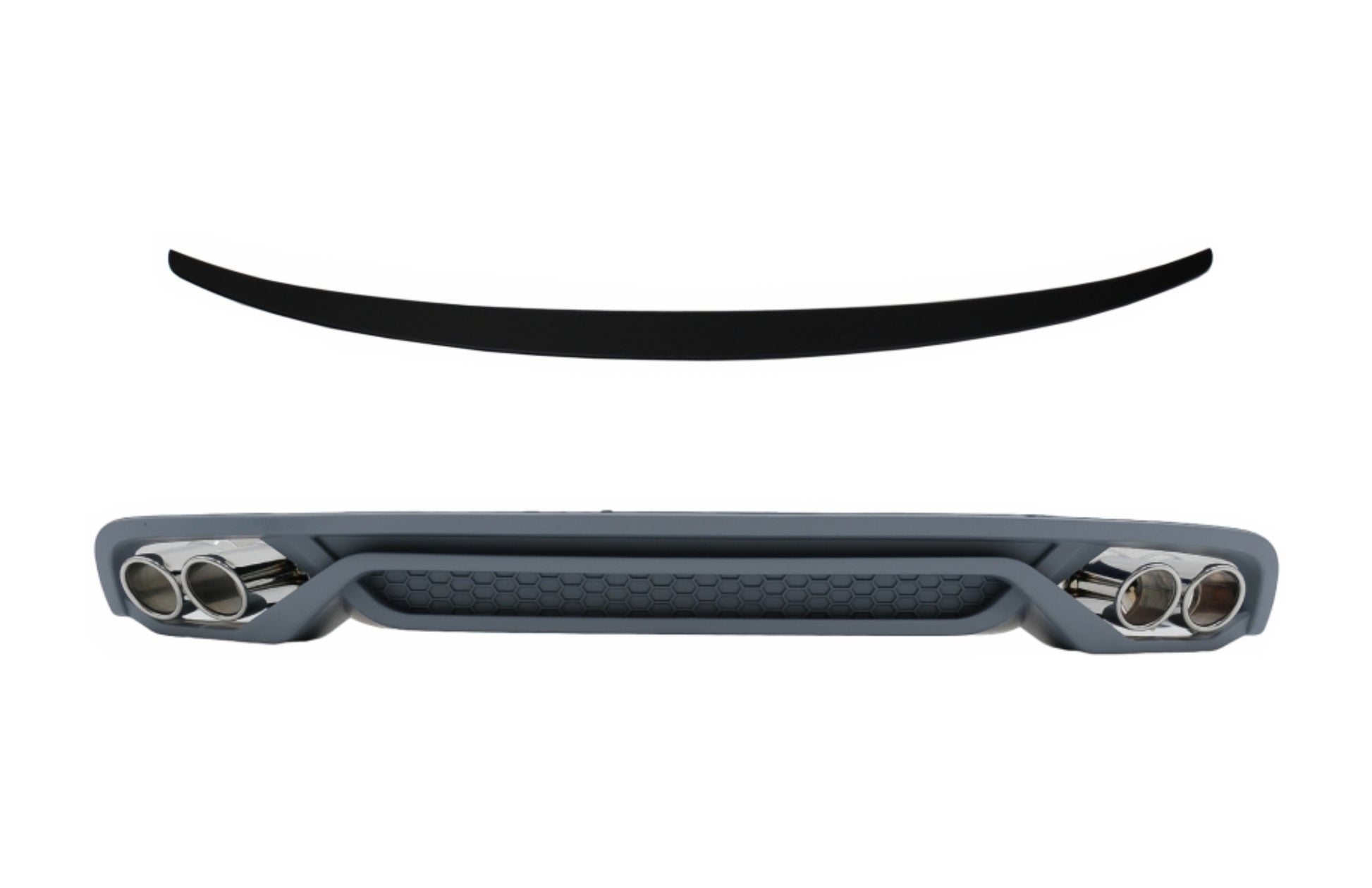 Heckdiffusor für AUDI A4 B8 Limo Facelift 12-15 AB-Look Auspuff Tipps Spoiler CarPartsTuning