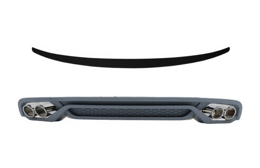 Heckdiffusor für AUDI A4 B8 Limo Facelift 12-15 AB-Look Auspuff Tipps Spoiler CarPartsTuning