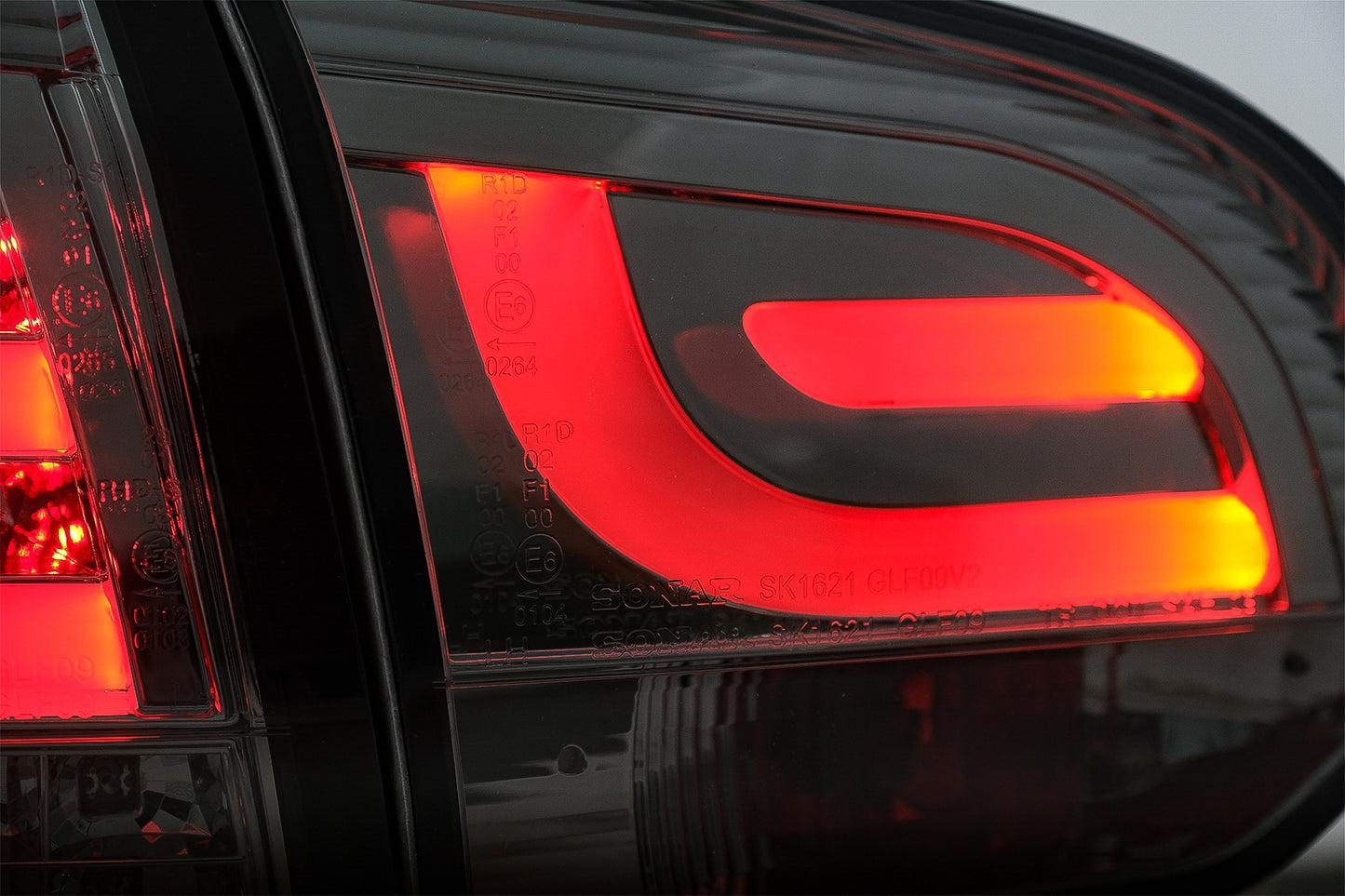 Rückleuchten LED für VW Golf 6 VI 2008-2013 Tube Lichtleiste Rauchgrau CarPartsTuning