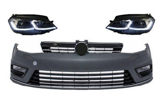 Stoßstange für VW Golf VII 7 13-17 R-Line Look LED Scheinwerfer Dynamisch Licht CarPartsTuning