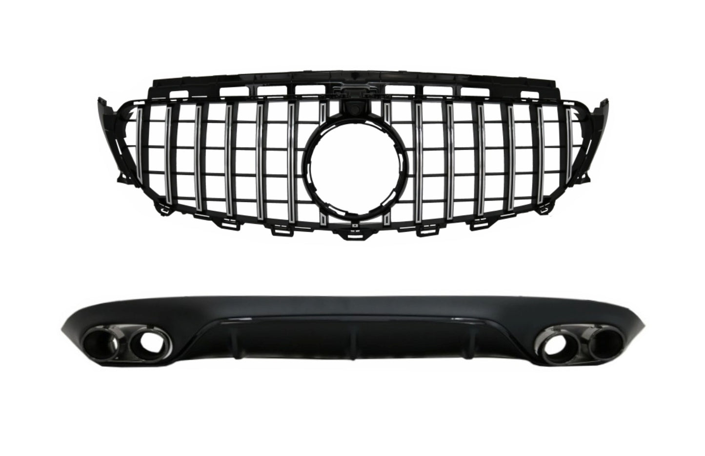 Diffusor Tipps für Mercedes E C238 AMG Linie 16+ E53 GT-R Look Gitter 360 Kamera CarPartsTuning