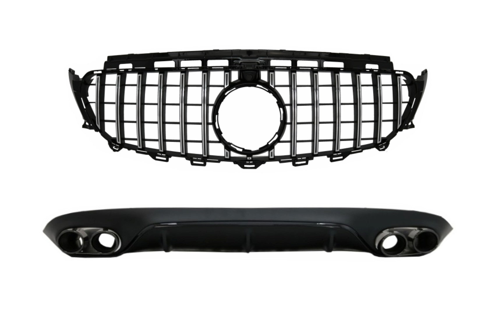 Diffusor Tipps für Mercedes E C238 AMG Linie 16+ E53 GT-R Look Gitter 360 Kamera CarPartsTuning