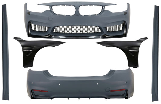 Komplett Kit für BMW 4er F32 F33 Coupe Cabrio 13-02.17 M4 Look Front-Kotflügel CarPartsTuning