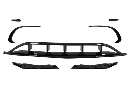 Frontsplitter Gitter für Mercedes A W176 Facelift AMG Line 09.2015-2018 Schwarz CarPartsTuning