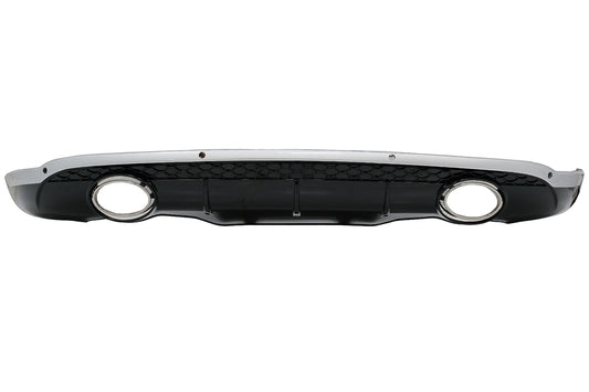 Heckdiffusor für AUDI Q5 8R 11.2008-2016 Glänzend schwarz Chrom S-Line Look CarPartsTuning