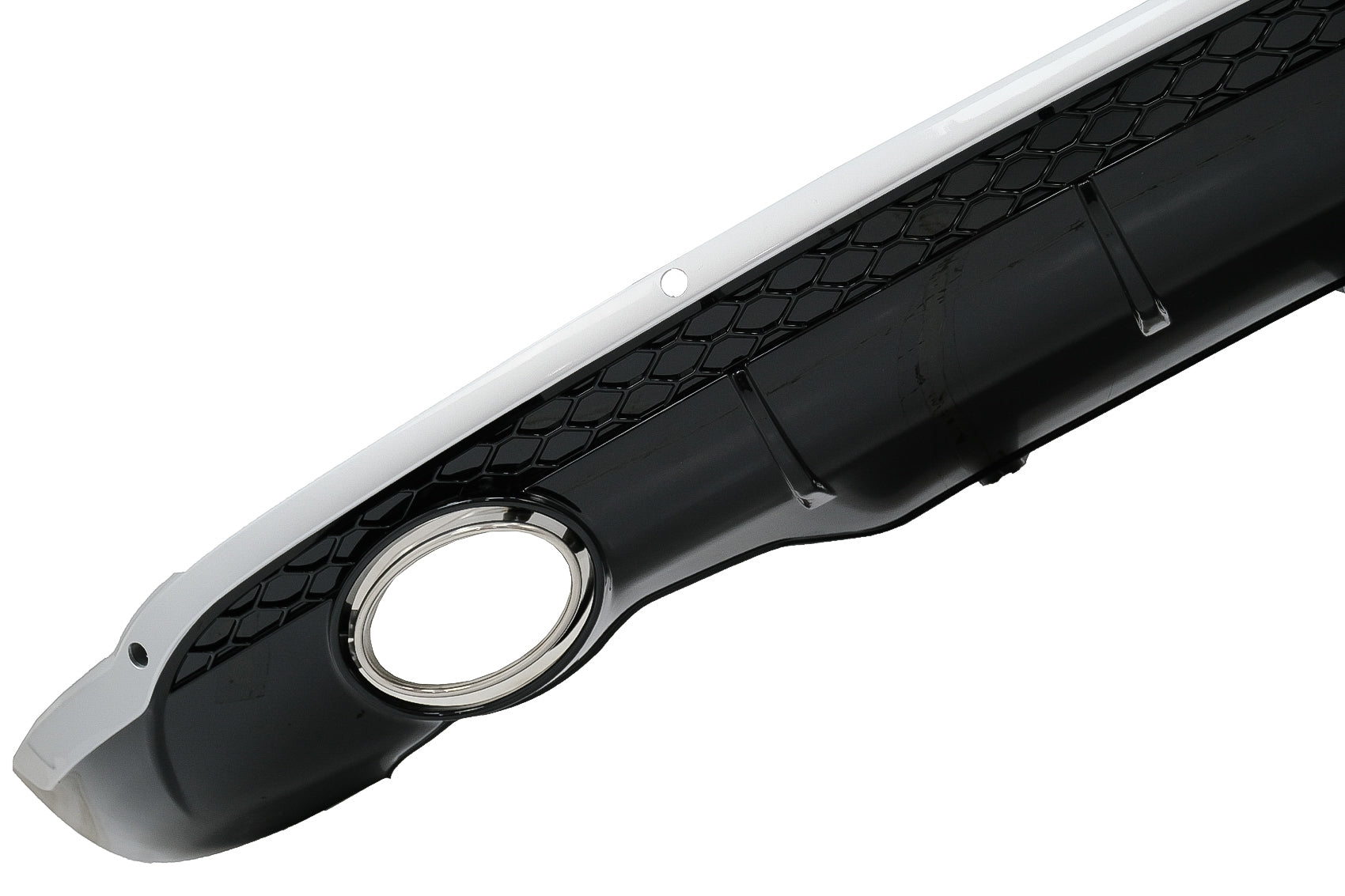 Heckdiffusor für AUDI Q5 8R 11.2008-2016 Glänzend schwarz Chrom S-Line Look CarPartsTuning