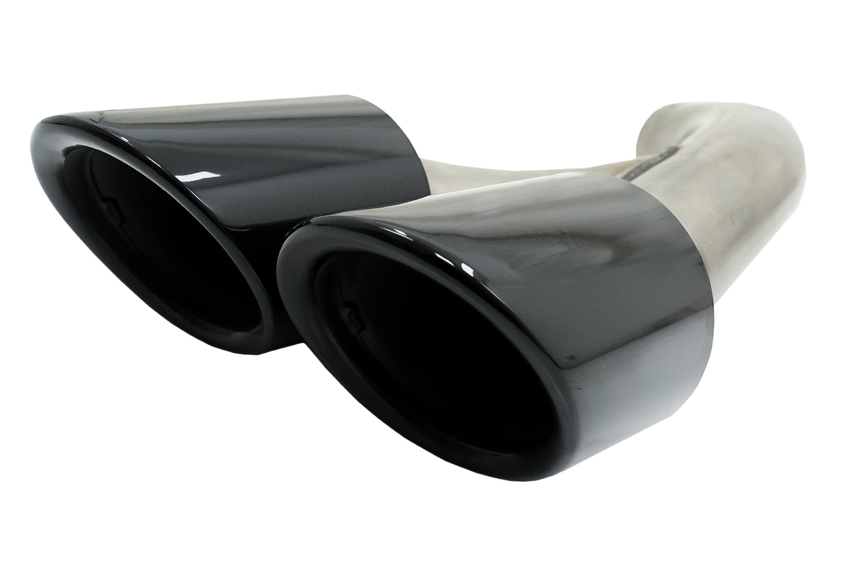 Auspuff Endrohre für Porsche Cayenne 92A Facelift 14-17 GTSLook Glänzend Schwarz CarPartsTuning