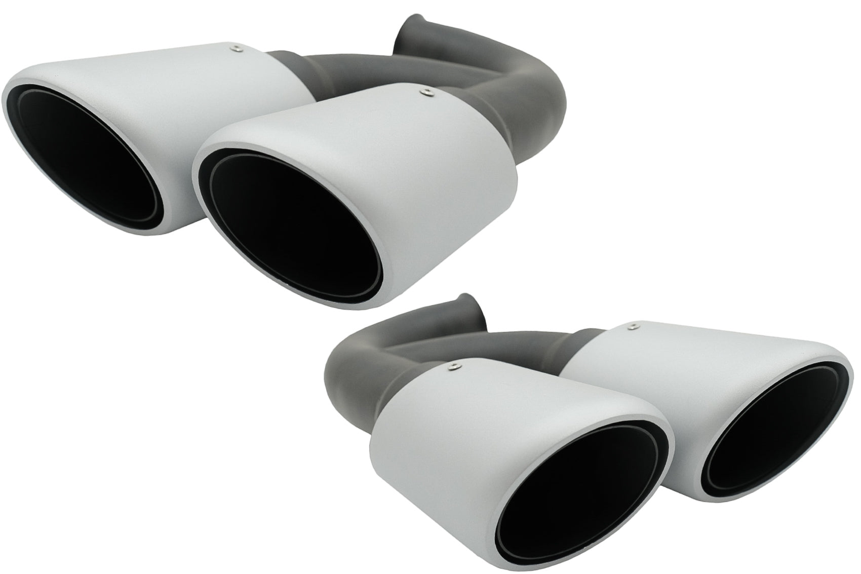 Endrohre Auspuffspitzen für Porsche Cayenne 92A V6 V8 Diesel 05/10-09/14 GTS Look CarPartsTuning