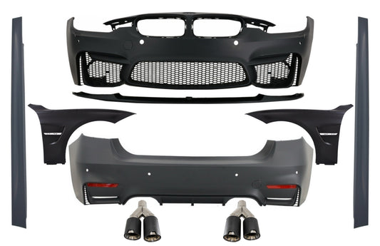 Kit mit Front-Kotflügel für BMW F30 11-19 EVO II M3 CS Style Ohne Nebel Lampen CarPartsTuning