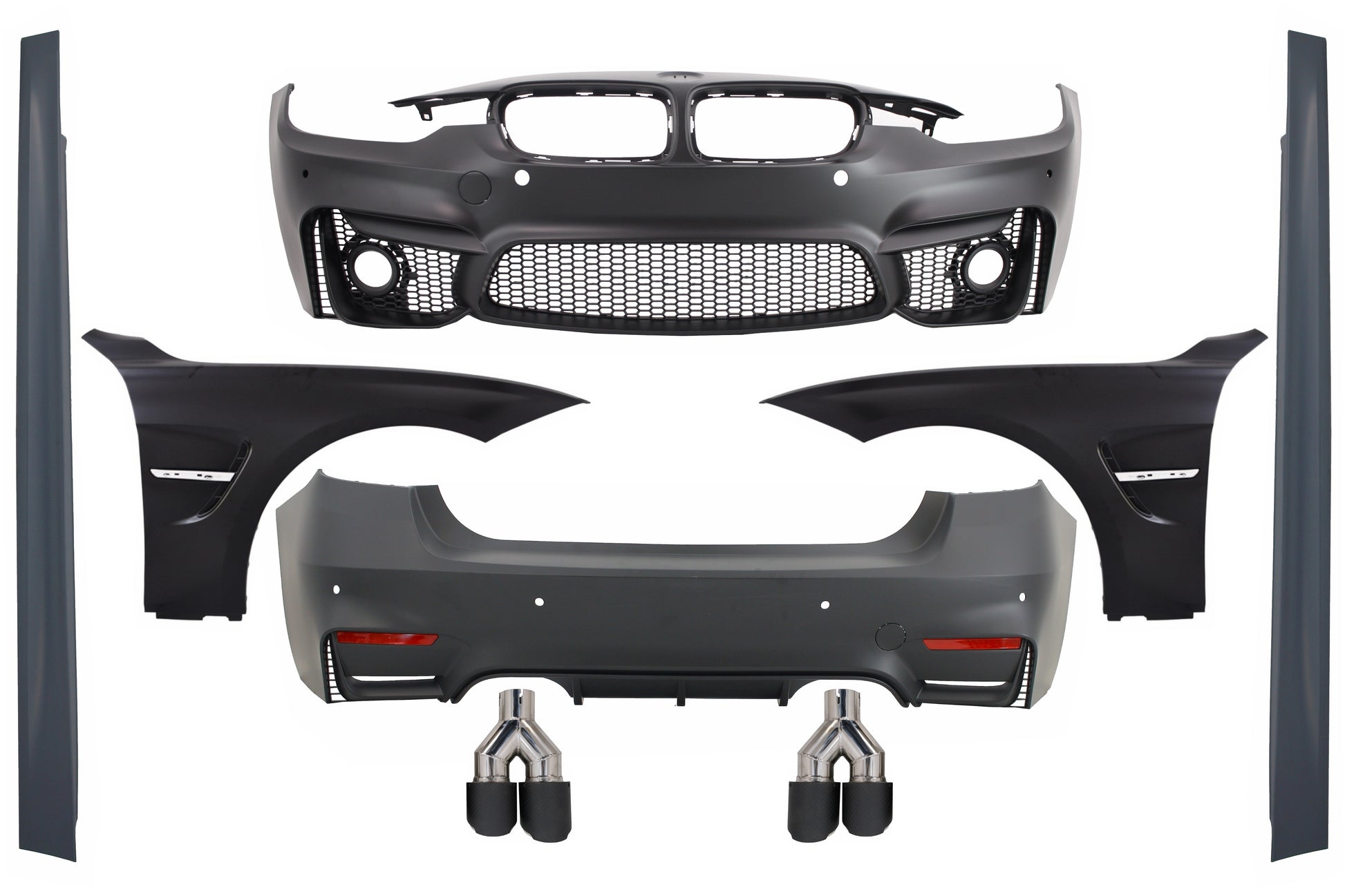 Bodykit für BMW F30 11-19 EVO II M3 CS Look Kotflügel vorne Tipps Kohlenstoff CarPartsTuning