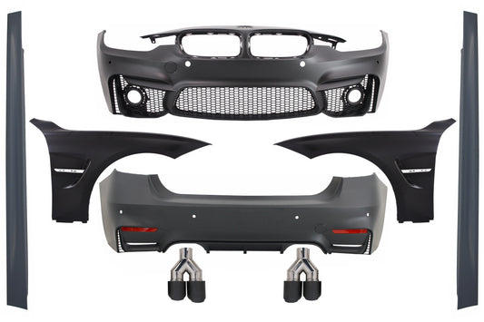 Bodykit für BMW F30 11-19 EVO II M3 CS Look Kotflügel vorne Tipps Kohlenstoff CarPartsTuning