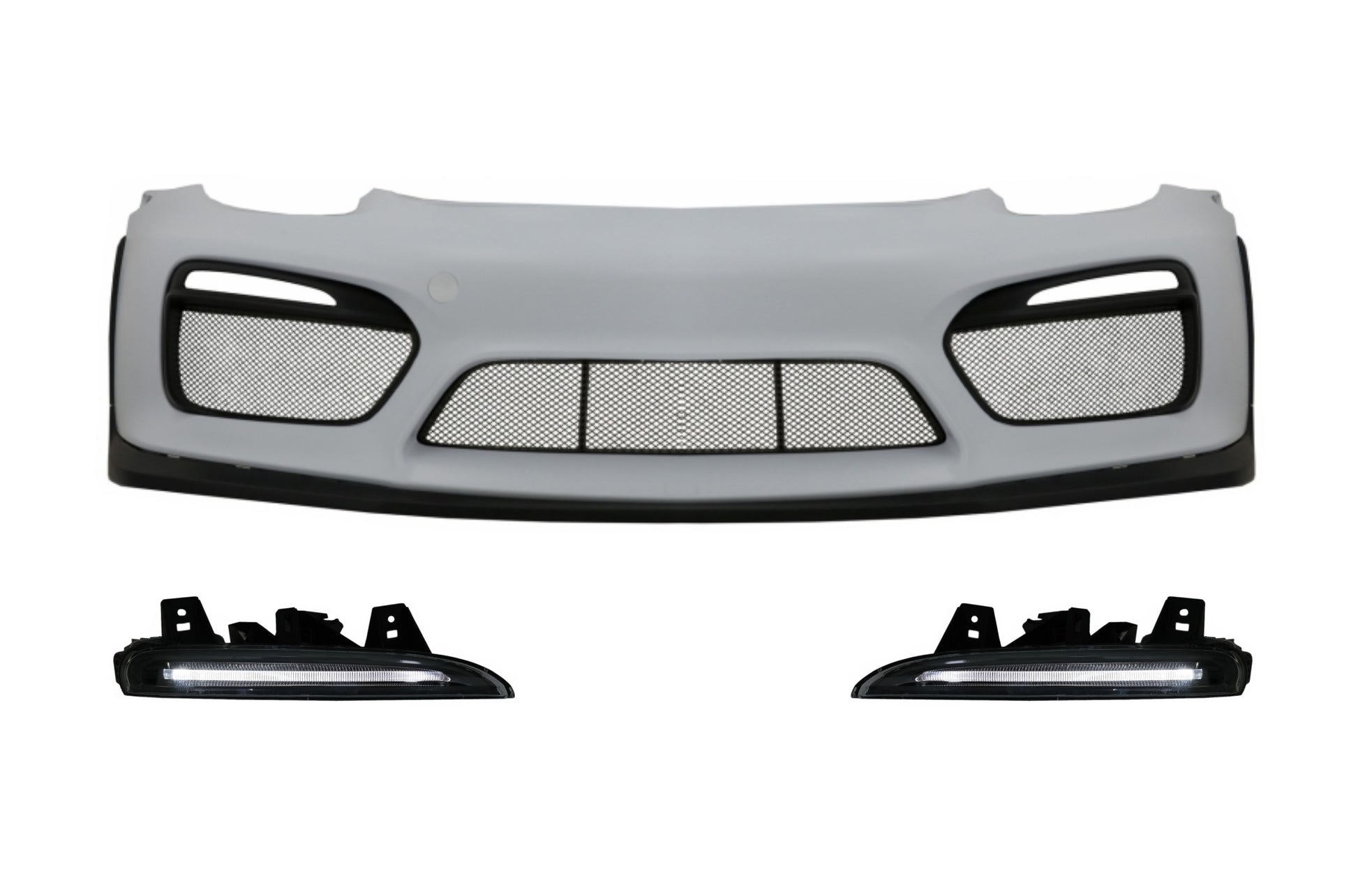 Stoßstange mit DRL LED für Porsche Cayman 981C Boxster 981 2012-2016 GT4 Look CarPartsTuning
