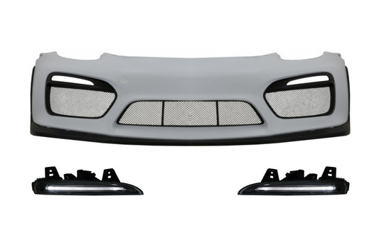 Stoßstange mit DRL LED für Porsche Cayman 981C Boxster 981 2012-2016 GT4 Look CarPartsTuning