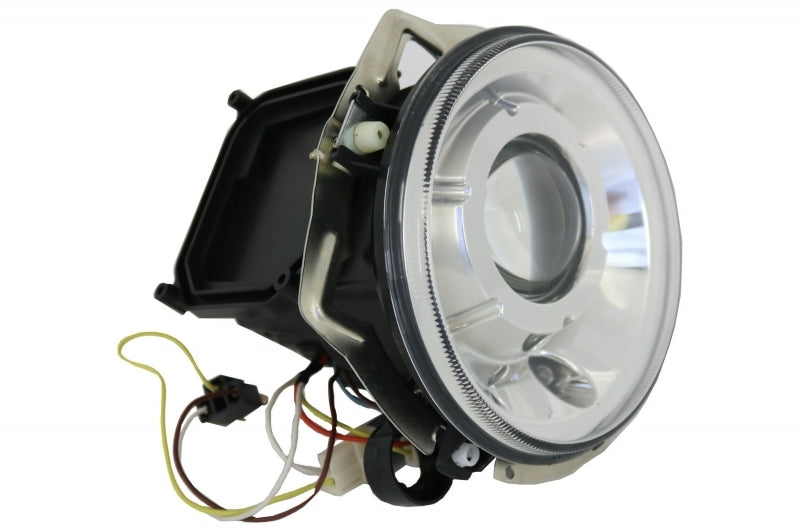 Abdeckungen LED DRL Schwarz für Mercedes G W463 89-12 G65 Design Scheinwerfer Chrom CarPartsTuning