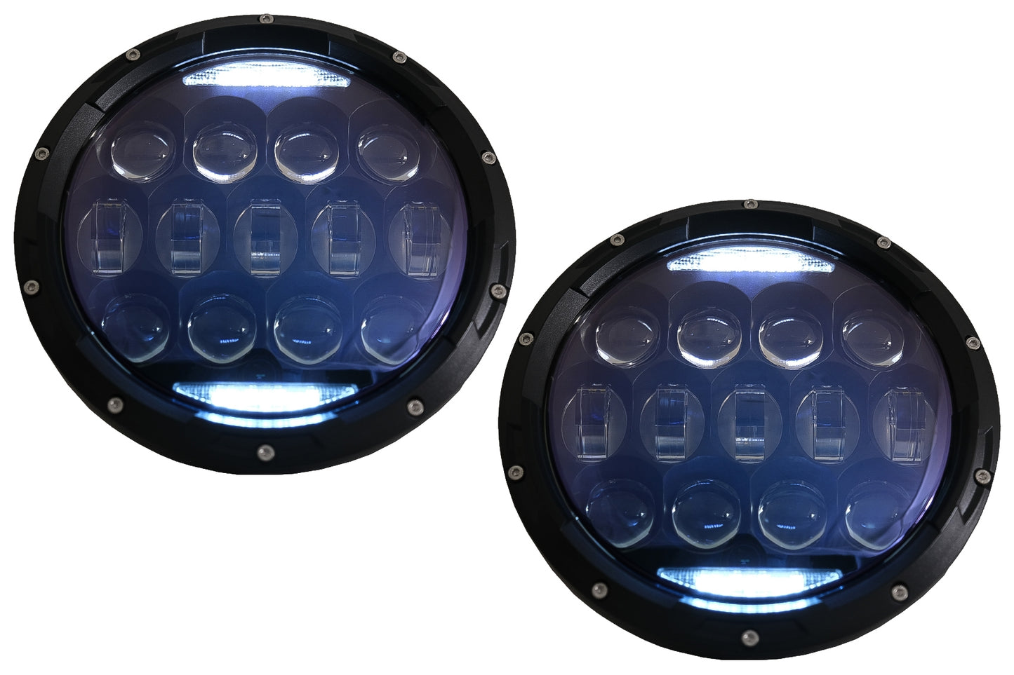 7 Zoll Cree LED Scheinwerfer Amber Halo Drl Geeignet Für Jeep WranGLEr Tj & JK (1997-2018) KITT