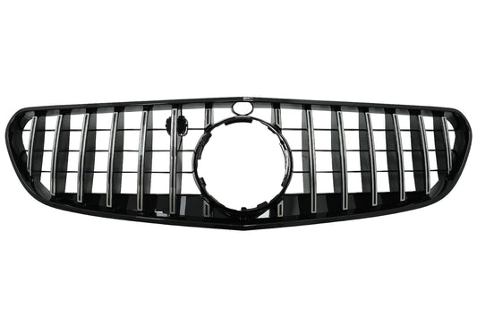 Kühlergrill für Mercedes Facelift C217 A217 18+ GT-R Look Chrom 360 Kamera CarPartsTuning